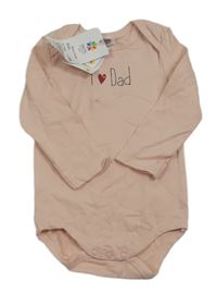 Nové - světlerůžové body s nápisem Topomini
