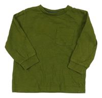 Zelené pyžamové triko s kapsou Next