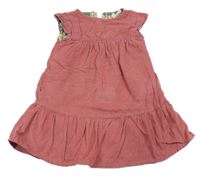 Růžové manšestové podšité šaty Mini Boden