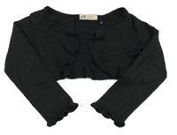 Černé třpytivé svetrové propínací bolerko H&M