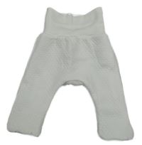 Bílé vzorované podšité tepláky 