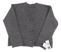 Nové - Fialovošedý propínací svetr dunnes