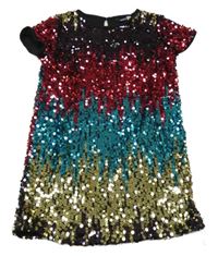 Barevné flitrové podšité šaty Pep&Co