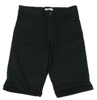 Černé plátěné kraťasy