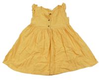 Pomerančové lehké šaty s volánky 