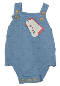 Nové - modré vzorované pletené laclové kraťasy 