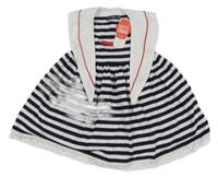 Nové - bílo-tmavomodré námořnické šaty 