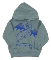 Šedomodrá mikina s drakem a kapucí H&M