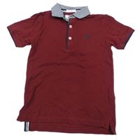 Vínové polo tričko Jasper Conran