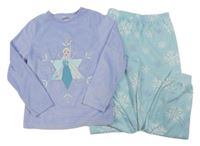Lila-mintové plyšové pyžamo s Elsou Primark