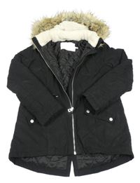 Černá šusťáková zimní parka s kapucí H&M