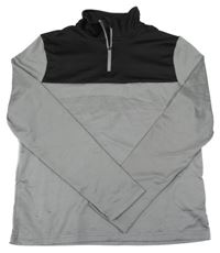Šedo-černá thermo mikina Crivit