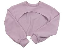 Lila vzorovaná crop mikina Shein