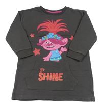 Antracitová šatová mikina - Trolls George