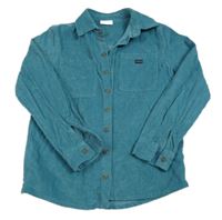 Modrá manšestrová košilová bunda 