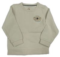 Béžová žebrovaná mikina s koalou C&A