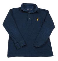 Tmavomodré polo triko Next