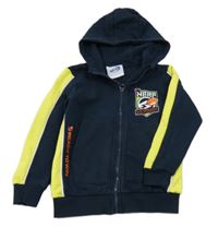Tmavomodro-žlutá propínací mikina s kapucí - Nerf George