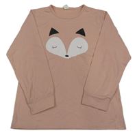 Růžové triko s liškou Shein