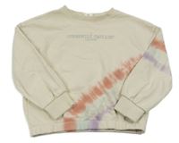 Béžovo-barevná mikina s nápisem S. Oliver