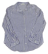 Modro-bílá pruhovaná halenka H&M