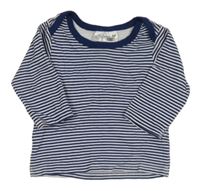 Tmavomodro-bílé pruhované triko Ergee