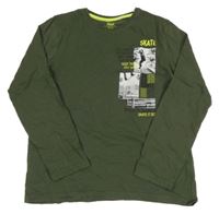 Khaki triko se skejťáky Yigga