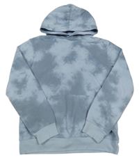 Světlemodrá batikovaná mikina s kapucí H&M