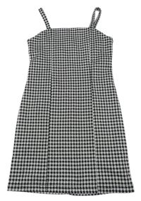 Černo-bílé vzorované třpytivé úpletové šaty Primark