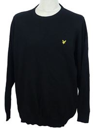 Pánský černý vlněný svetr Lyle&Scott 