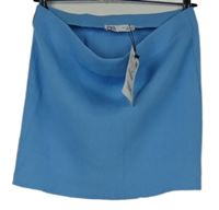 Nové - Dámská světlemodrá žebrovaná sukně Zara 