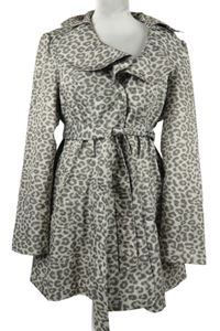 Dámský béžový vzorovaný šusťákový jarní kabát s páskem Atmosphere 