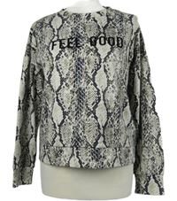 Dámská béžovo-šedá vzorovaná mikina s nápisem MAX 