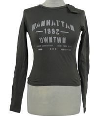 Nové - Dámské tmavošedé triko s nápisem Brave Soul 