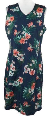 Dámské tmavomodré květované šaty Jack Wolfskin 