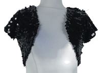 Dámské černé tylové bolerko s pajetkami Select 