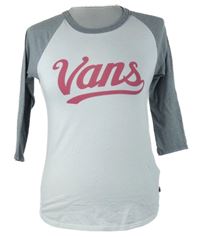 Dámské bílo-šedé triko s logem VANS 
