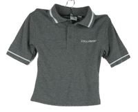 Dámké šedé polo crop tričko s logem Collusion vel. 32