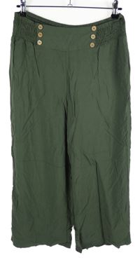 Dámské khaki culottes kalhoty Lascana 
