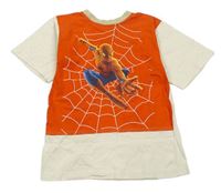 Červeno-smetanové tričko se Spidermanem 