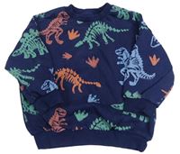 Tmavomodrá mikina s dinosaury F&F