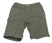 Khaki plátěné kraťasy