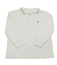 Bílé polo triko s výšivkou H&M