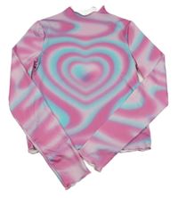 Růžovo-modré sportovní crop triko H&M