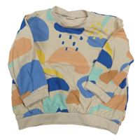 Béžovo-barevná vzorovaná mikina H&M