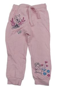 Světlerůžové tepláky s Bambim Disney