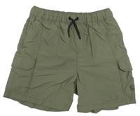 Khaki šusťákové cargo kraťasy George
