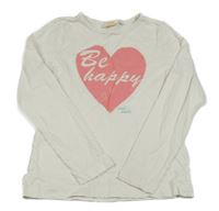 Bílé triko se srdíčkem a nápisem Kids