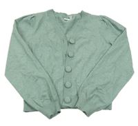 Zelenomodrý propínací crop svetr Name it