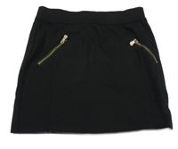 Černá sukně se zipy 
